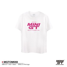 MGTOM059-XXS - MINI GT T-SHIRT VIBES WHITE/W PINK LOGO XXS (LADY SIZE)