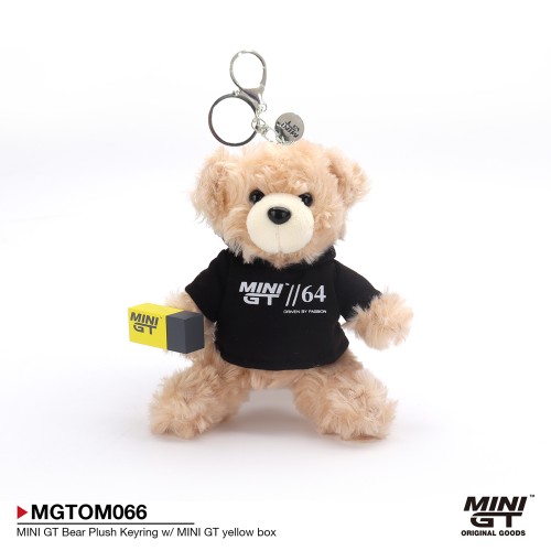 MGTOM066 - MINI GT BEAR PLUSH KEYRING W/MINI GT YELLOW BOX
