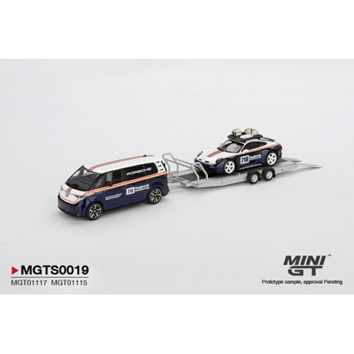 MGTS0019 - 1/64 PORSCHE 911 DAKAR NO.718 / VOLKSWAGEN ID. BUZZ PORSCHE CENTRUM GELDERLAND ROUGHROADS SET