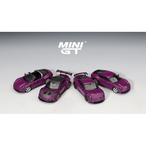 MGTS0021 - 1/64 PORSCHE 911 (992.1) RUBYSTONE RED SET (LHD)