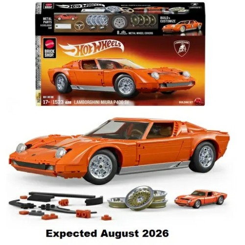 MHWBSJHF61 - HOTWHEELS PREMIUM LAMBORGHINI MIURA P400 SV (BRICK SHOP) APPROX 1/12 SCALE