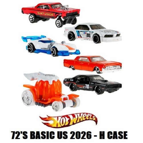 MHWC4982-99NH - LATEST X72 HOTWHEELS BASIC 2026 WORLDWIDE ASSORTMENT OF 72 WAVE 8