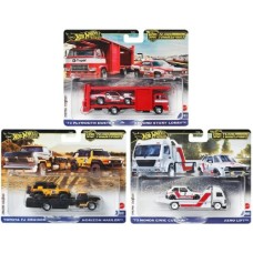 MHWFLF56-957G - X4 HOTWHEELS TEAM TRANSPORTERS ASSORTMENT 2025 SET G
