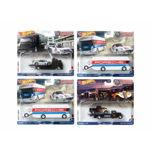 MHWFLF56-979W - X4 1/64 HOTWHEELS TEAM TRANSPORT ASSORTMENT