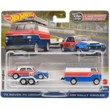 MHWFLF56-HKF45 - HOT WHEELS TEAM TRANSPORT '70 ROVER P6 GROUP HW 2 RALLY HAULER #55