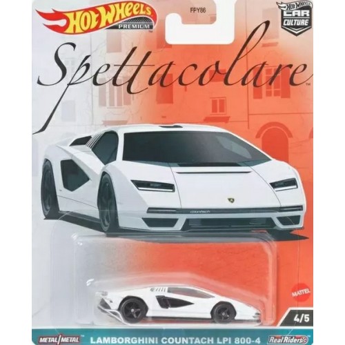 MHWFPY86-HKC40 - 1/64 HOT WHEELS ITALIAN CARS LAMBORGHINI COUNTACH WHITE