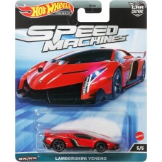 MHWFPY86-HKC41 - 1/64 HOTWHEELS CAR CULTURE SPEED MACHINES LAMBORGHINI VENENO (RED) 5/5