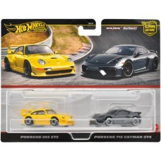 MHWHBL96-HRR82 - HOT WHEELS 2 PACK PORSCHE 993 GT2 AND PORSCHE 718 CAYMAN GT4
