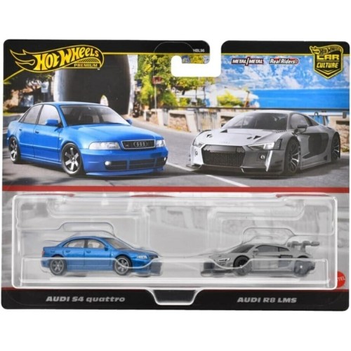 MHWHBL96-JDY82 - HOT WHEELS 2 PACK 1/64 AUDI S4 QUATTRO AND AUDI R8 LMS