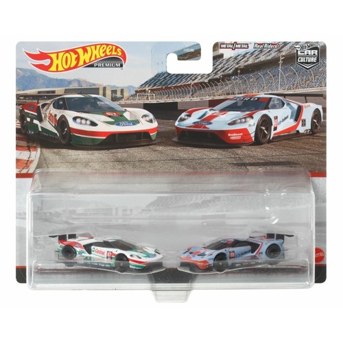 MHWHCY72 - 1/64 HOTWHEELS CAR CULTURE 2 PACK 2016 FORD GT RACING