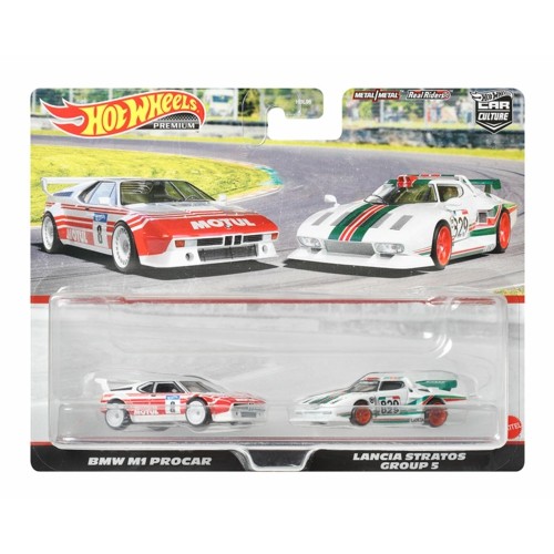 MHWHFF30 - 1/64 HOTWHEELS CAR CULTURE 2 PACK BMW M1 AND LANCIA STRATOS
