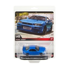 MHWHMD41-JCP61 - HOT WHEELS PREMIUM 1/43 NISSAN SKYLINE GT-R (BNR34) V-SPEC II NUR #17