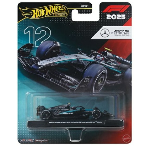 MHWHRV11-JKD92 - HOTWHEELS PREMIUM 1/64 FORMULA 1 MERCEDES-BENZ KIMI ANTONELLI NO.12