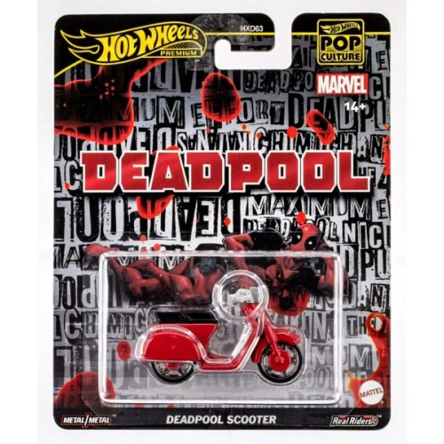MHWHXD63-JBL70 HOT WHEELS POP CULTURE DEADPOOL SCOOTER MHWHXD63-JBL70 HOT WHEELS POP CULTURE DEADPOOL SCOOTER