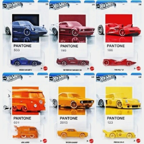MHWJKY47-979A - x24 HOTWHEELS SILVER SERIES PANTONE SUNSET RACE SET A