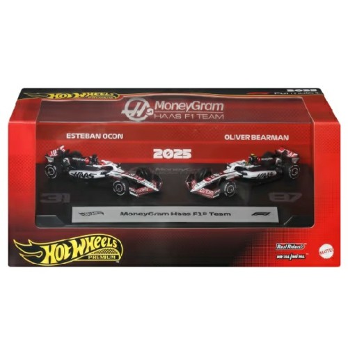 MHWJMM94 - HOTWHEELS PREMIUM FORMULA 1 2-PACK MONEYGRAM HAAS F1 TEAM MHWJMM94 - HOTWHEELS PREMIUM FORMULA 1 2-PACK MONEYGRAM HAAS F1 TEAM