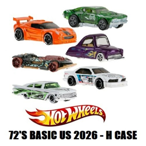 MHWL2593-973H - X72 HOTWHEELS BASIC US 2026 ASSORTMENT WAVE 8