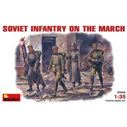 MIN35002 - 1/35 SOVIET INFANTRY ON MARCH (PLASTIC KIT)