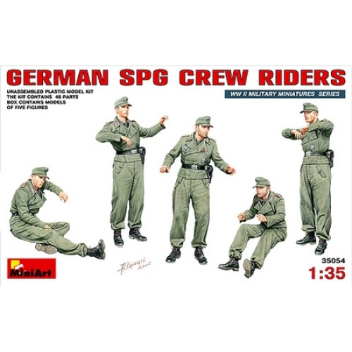 MIN35054 - 1/35 GERMAN SPG CREW RIDERS (PLASTIC KIT)