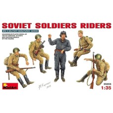 MIN35055 - 1/35 SOVIET SOLDIER RIDERS (PLASTIC KIT)