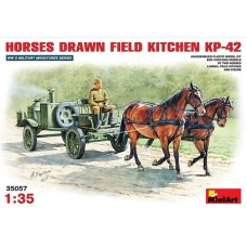 MIN35057 - 1/35 SOVIET FIELD KITCHEN W/ HORSES (PLASTIC KIT)