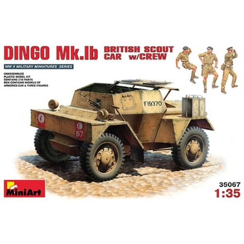 MIN35067 - 1/35 DINGO MK 1B BRITISH ARMOURED CAR W/ CREW (PLASTIC KIT)