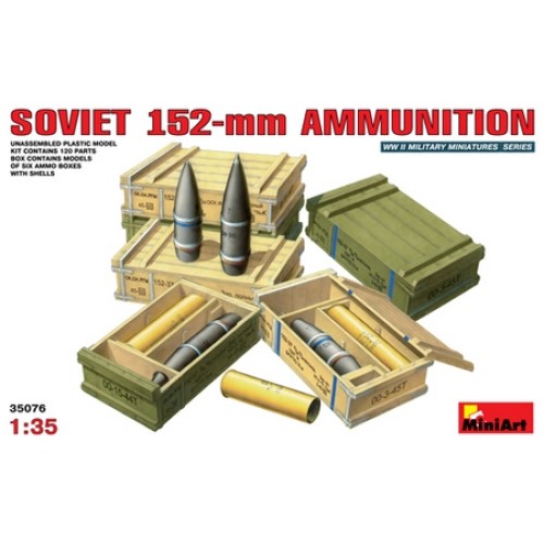 MIN35076 - 1/35 SOVIET 152MM AMMUNITION (PLASTIC KIT)