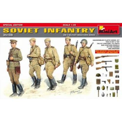MIN35108 - 1/35 SOVIET INFANTRY SPECIAL EDITION (NEW WEAPONS) (PLASTIC KIT)