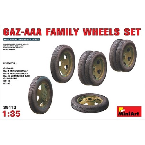 MIN35112 - 1/35 GAZ-AAA FAMILY WHEELS SET (PLASTIC KIT)