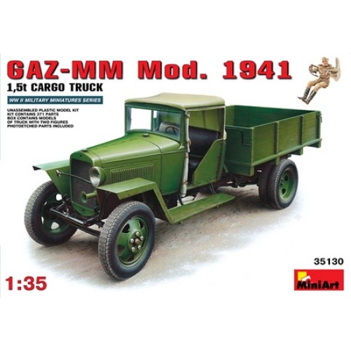 MIN35130 - 1/35 GAZ-MM MOD.1941  1.5T CARGO TRUCK (PLASTIC KIT)
