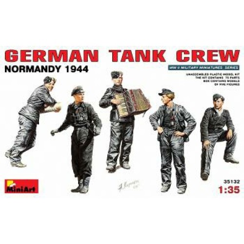 MIN35132 - 1/35 GERMAN TANK CREW (NORMANDY 1944) (PLASTIC KIT)