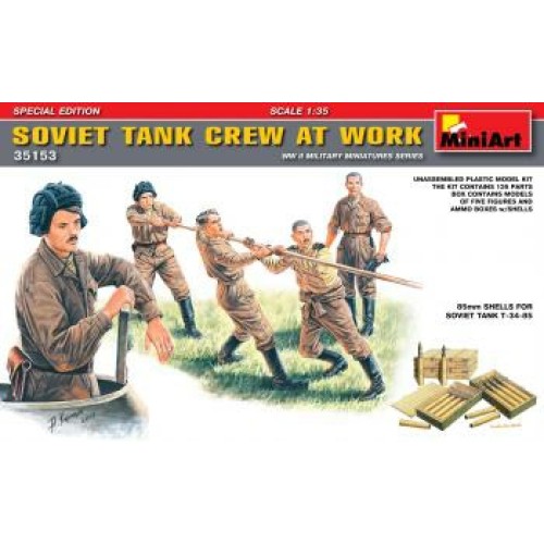 MIN35153 - 1/35 SOVIET TANK CREW AT WORK (SPECIAL EDITION) (PLASTIC KIT)