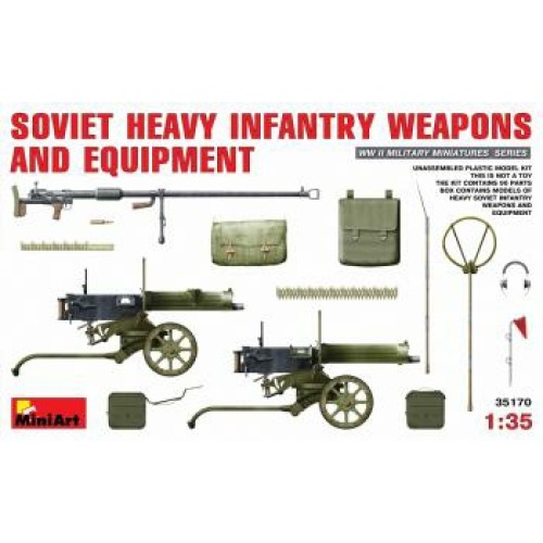 MIN35170 - 1/35 SOVIET HEAVY INFANTRY WEAPONS AND EQUIPMENT (PLASTIC KIT)