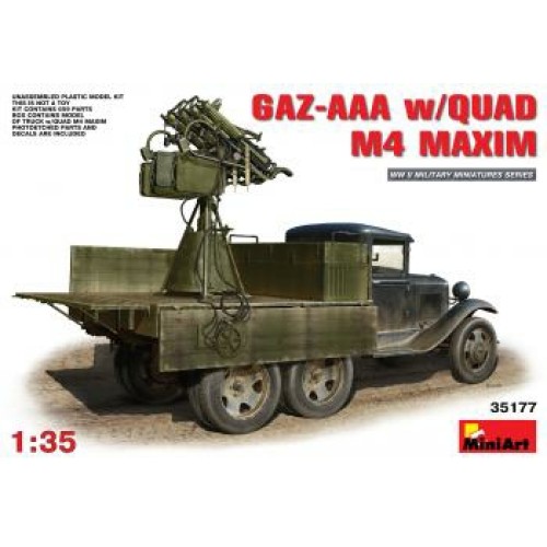 MIN35177 - 1/35 GAZ-AAA W/ QUAD M-4 MAXIM (PLASTIC KIT)