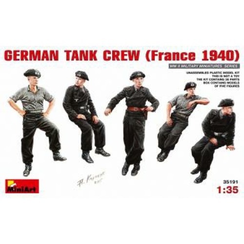 MIN35191 - 1/35 GERMAN TANK CREW (FRANCE 1940 (PLASTIC KIT)
