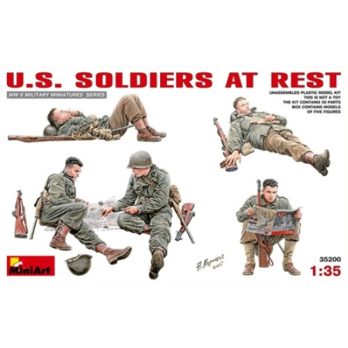 MIN35200 - 1/35 US SOLDIERS AT REST (PLASTIC KIT)