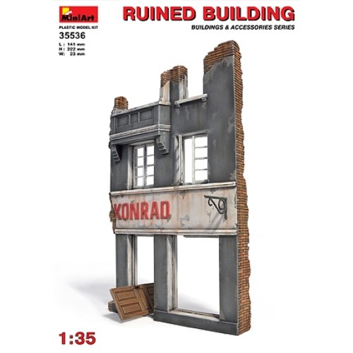 MIN35536 - 1/35 RUINED BUILDING (PLASTIC KIT)