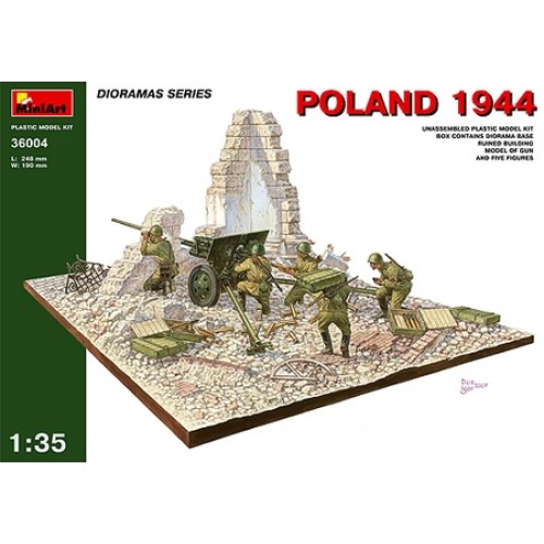 MIN36004 - 1/35 POLAND 1944 SOVIET ARTILLERY DIORAMA (PLASTIC KIT)