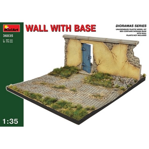 MIN36035 - 1/35 WALL WITH BASE (PLASTIC KIT)