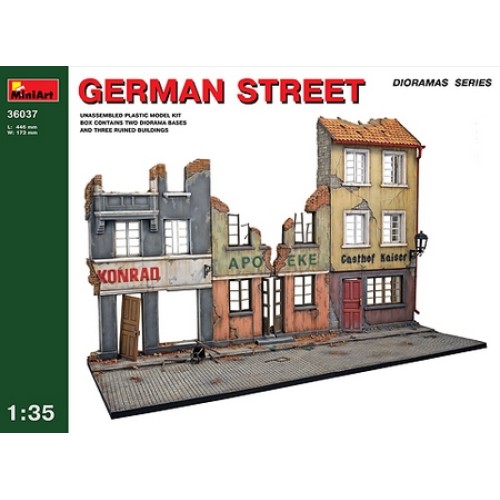 MIN36037 - 1/35 GERMAN STREET (PLASTIC KIT)