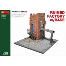 MIN36053 - 1/35 RUINED FACTORY W/ BASE (PLASTIC KIT)
