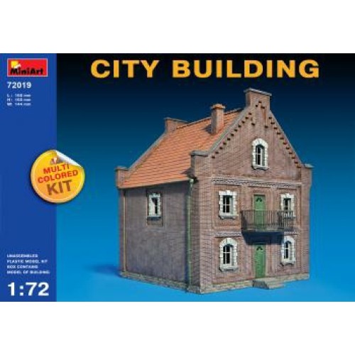 MIN72019 - 1/72 CITY BUILDING (MULTI COLOURED KIT) (PLASTIC KIT)