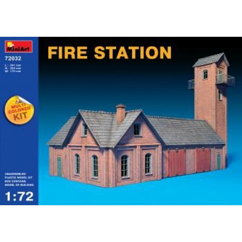 MIN72032 - 1/72 FIRE STATION (MULTI COLOURED KIT) (PLASTIC KIT)