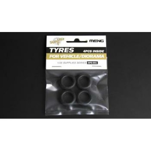 MNGSPS-001 - 1/35 TYRES FOR VEHICLES / DIORAMA (4PCS) (PLASTIC KIT)