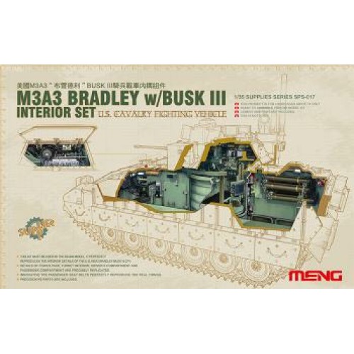 MNGSPS-017 - 1/35 M3A3 BRADLEY W/ BUSK III INTERIOR SET (PLASTIC KIT)