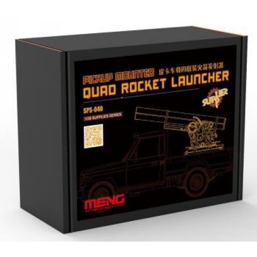 MNGSPS-040 - 1/35 PICK UP MOUNTED QUAD ROCKET LAUNCHER (PLASTIC KIT)