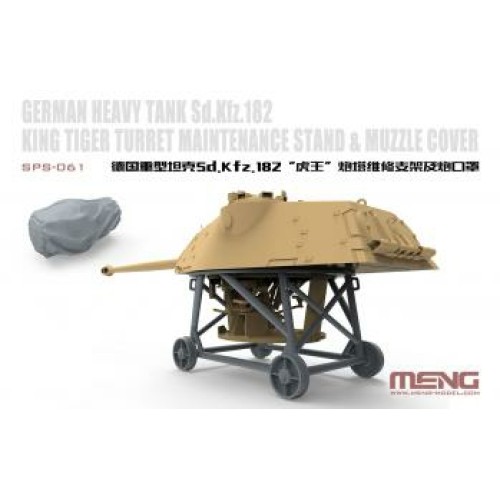 MNGSPS-061 - 1/35 SD.KFZ.182 KING TIGER STAND & COVER (PLASTIC KIT)