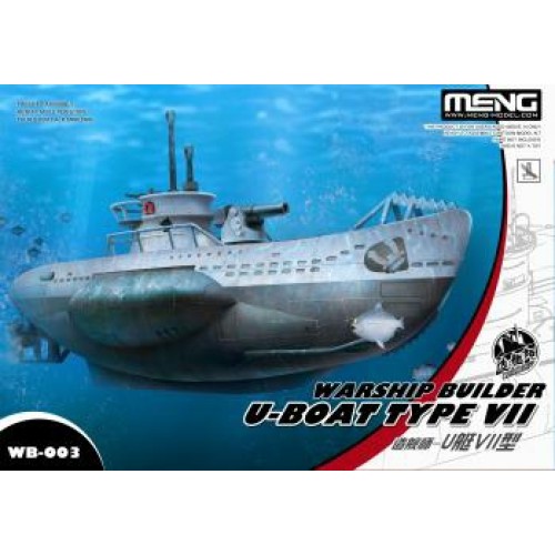 MNGWB-003 - WARSHIP BUILDER U-BOAT TYPE VII CARTOON SHIP (PLASTIC KIT)