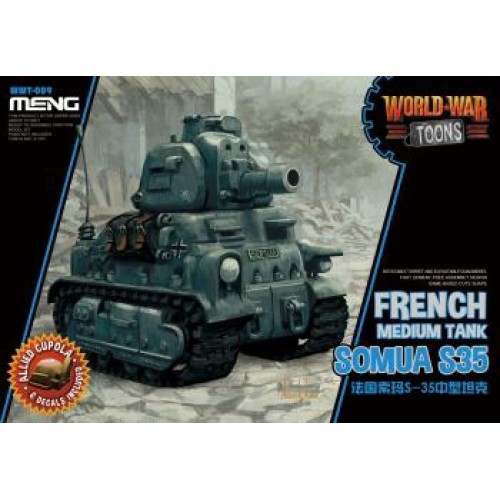 MNGWWT-009 - FRENCH TANK SOMUA S-35 WORLD WAR TOON (PLASTIC KIT)