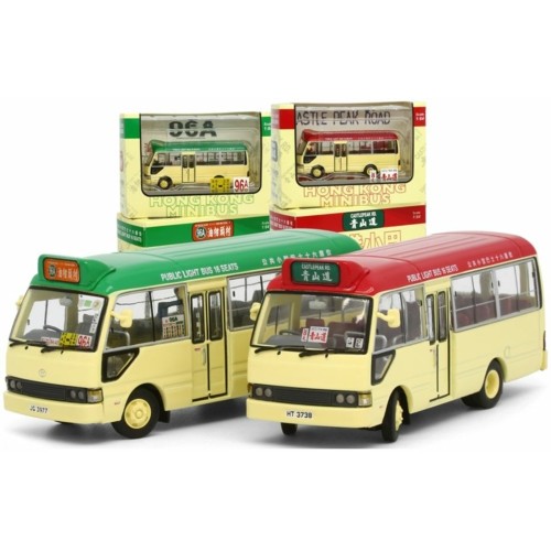 MOO33802B - 1/64 TOYOTA COASTER BB42R PUBLIC LIGHT BUS (RED) HT3738 DEST. CASTLE PEAK ROAD